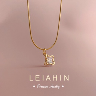 LEIAHIN สร้อยคอแฟชั่น ชุบทอง 18K จี้เพชร โรแมนติก จี้สร้อยคอ แวววาว มินิมอล เครื่องประดับแฟชั่น สําหรับผู้หญิง ปาร์ตี้ ของขวัญ เด็กผู้หญิง สร้อยคอ สไตล์ตะวันตก