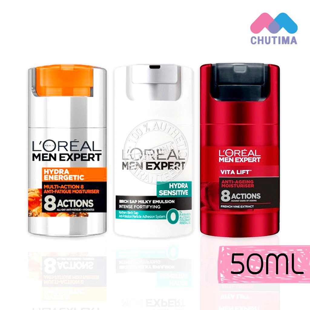 ครีมบำรุง ผู้ชาย L'Oreal Men Expert Hydra Sensitive / Vita Lift/Hydra  Energetic Cream 50 Ml | Shopee Thailand