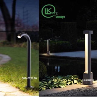 ราคาโรงตรง)โคมไฟสนามกลางแจ้งไฟสวน LED Bollard 30w 20w COB โครงสร้างอะลูมิเนียมต่อไฟบ้านไฟตรง220v