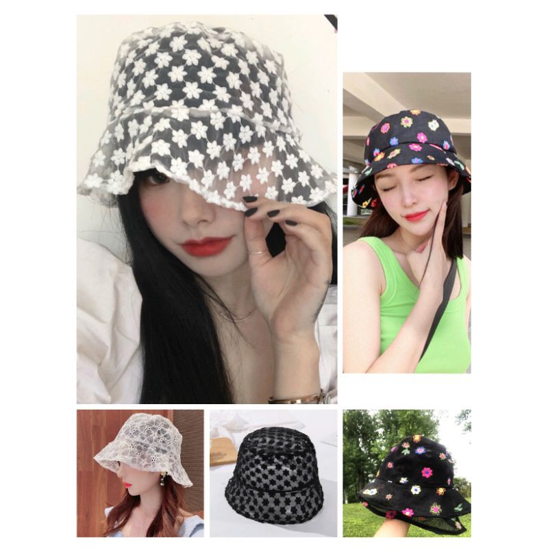 ฺB045 [พร้อมส่งจากไทย] หมวกลูกไม้ หมวก