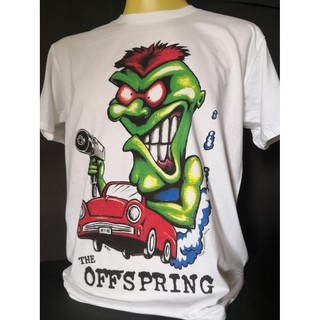 เสื้อวงนำเข้า The Offspring Bad Habit Nofx Greenday Rancid Skate Punk Rock Hardcore Retro Style Vintage T-Shirt