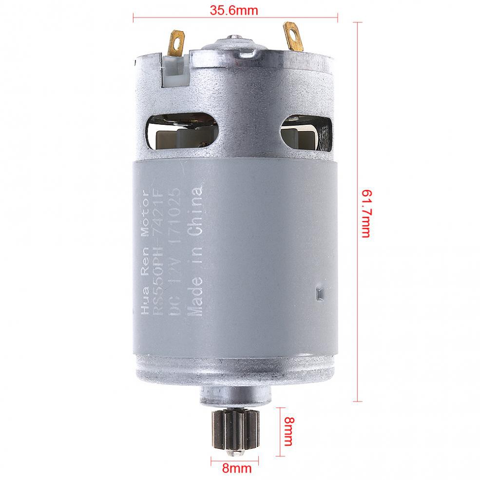 rs 550 12v 19500 rpm dc มอเตอร์ความเร็วสูง 9 ฟัน