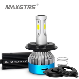 Maxgtrs ไฟหน้า LED H4 H6 P15D-25 BA20D COB ลูเมนสูง 4000Lm สีขาว AC DC 40W Ip67 แบบเปลี่ยน สําหรับรถจักรยานยนต์