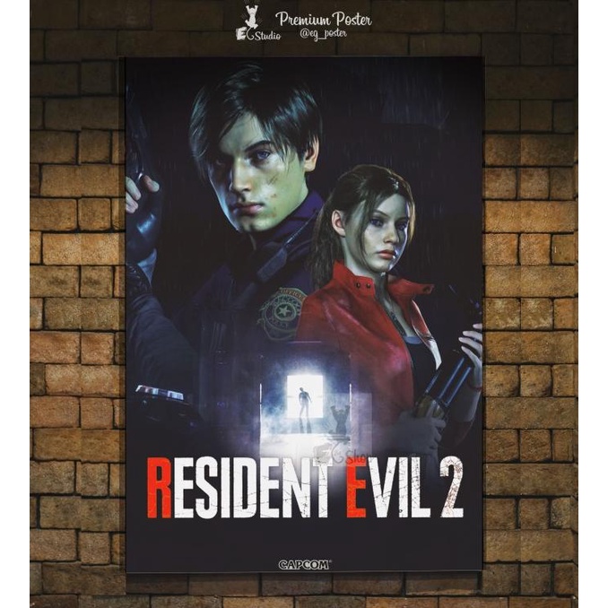 โปสเตอร์เกม Resident Evil 2 Remake Portrait Steam Ps4 Capcom Cheep