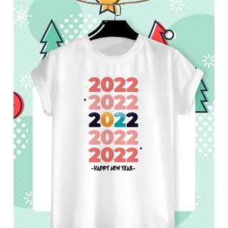 เสื้อยืดลายเสื้อลายปีใหม่ 2022 ผ้า TK ใส่สบาย สีสันสดใส ใส่สบาย ไม่ยืดไม่ย้วย