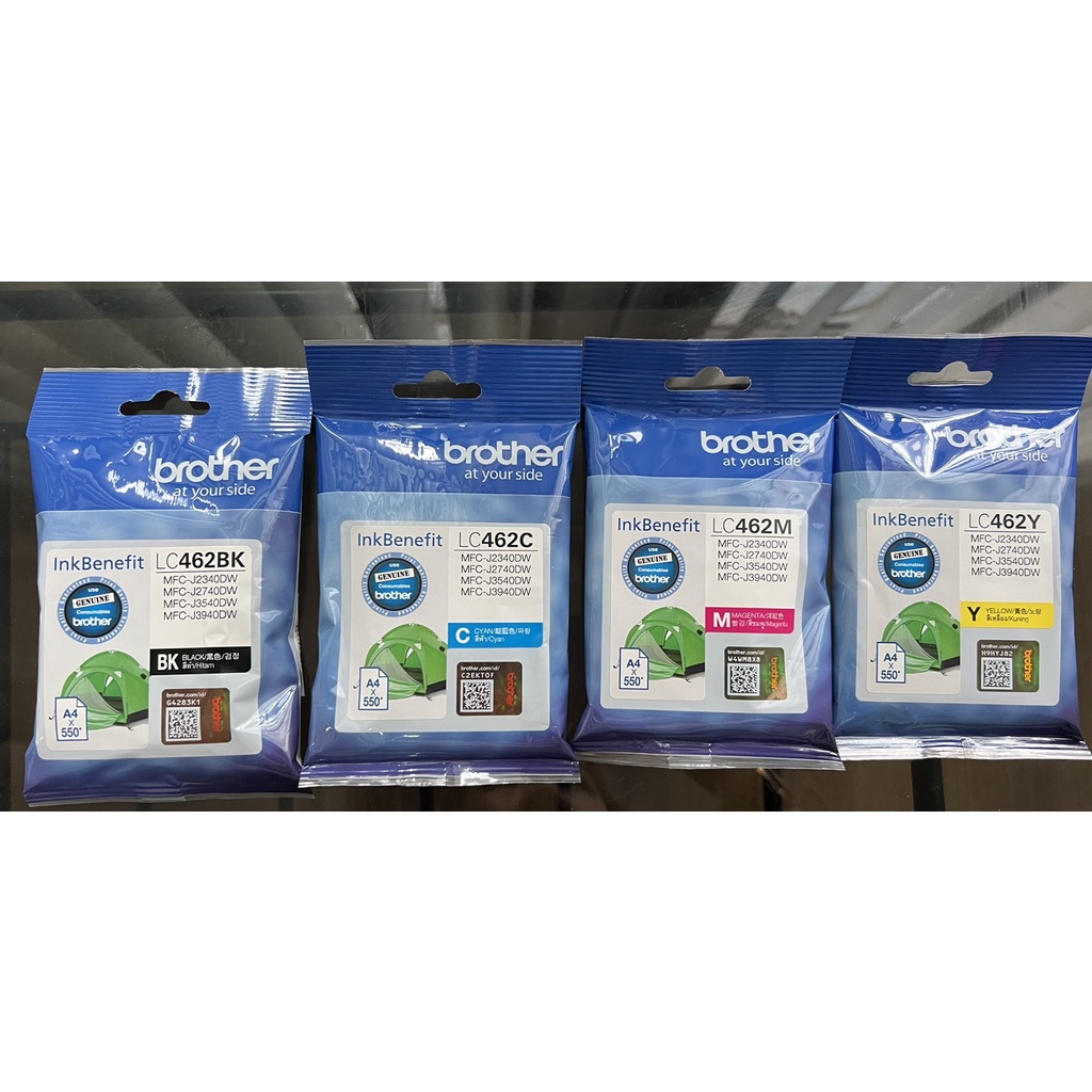 ฺBROTHER LC-462BK+ C+ M+ Y (4 กล่อง)INK FOR MFC-J2340DW, MFC-J2740DW, MFC-J3540DW, MFC-J3940DW แท้ศู