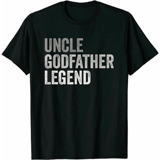 [S-5XL] มาใหม่ เสื้อยืดคอกลม พิมพ์ลายกราฟฟิคลุง Godfather Legend A Favorite สําหรับผู้ชาย