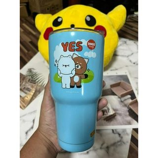 แก้วเยติเก็บอุณหภูมิสแตนเลส ลายการ์ตูน ขนาด 30 oz ใส่กระเป๋าใส่แก้วหรือวางช่องหน้ารถได้ พกพาง่ายมาก แถมใส่น้ำได้เยอะ