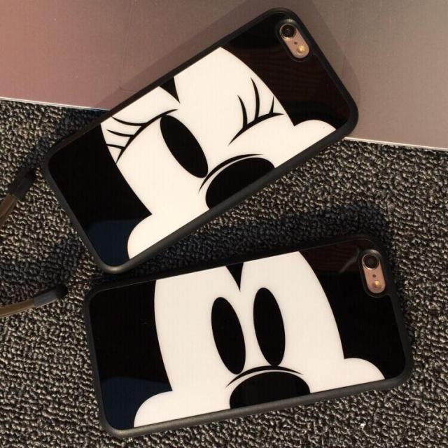 เคส iPhone 6/6s/6plus/6splus/7/7plus Mickey Silicon พร้อมเชือกเส้นเล็ก