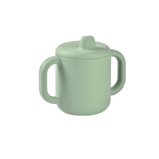 BEABA ถ้วยซิลิโคนหัดดื่ม Silicone Learning Cup - Frosty Green