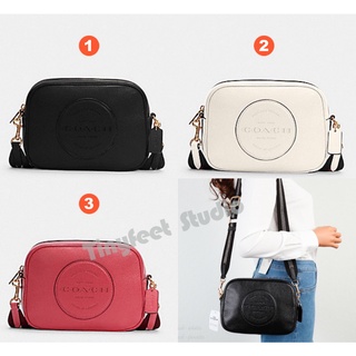 Coach C2828 กระเป๋ากล้อง Dempsey พร้อม Patch Women Men Crossbody Sling Beg