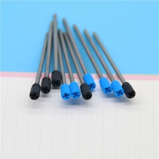 ROW /10 pcs/lot 0.5mm New Medium Nib Core Office Metal Ballpoint Pen Refills Writing Supplies School Signature Hot Blue/Black Ink