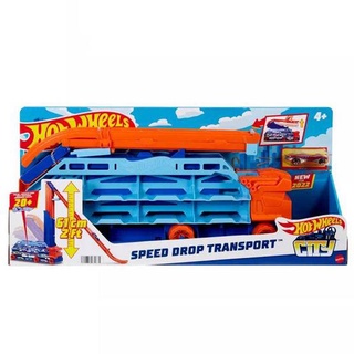 HOTWHEELS ฮอตวีลซิตี้ ชุดรถบรรทุกรถพร้อมรางดิ่ง รุ่นHDY92