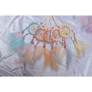 Pastel Dream Catcher ตาข่ายดักฝันร้ายโทนพาสเทล ขนาดเส้นผ่าศูนย์กลาง 7 ซม