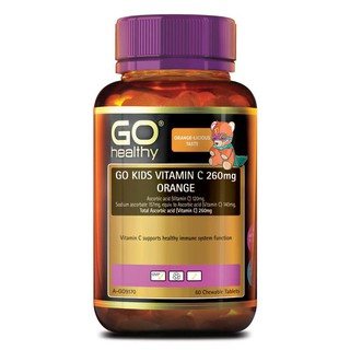 GO Healthy Kids Vitamin C 260mg Orange 60 Chewable Tablets