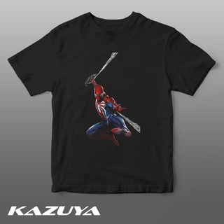 เสื้อยืดครอปKazuya TM-0033 เสื้อยืด ลายการ์ตูนซุปเปอร์ฮีโร่ สไปเดอร์แมนS-5XL