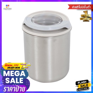 ขวดโหลสเตนเลสฝาดึง KECH SS 0.8 ลิตรSTAINLESS STEEL CANISTER WITH PULL LID KECH SS 0.8L