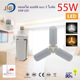 🔥พร้อมส่ง🔥 JMF หลอดไฟ LED หลอดไฟทรงใบพัด พับเก็บได้ ปรับมุมโคมไฟได้ ประหยัดพลังงานไฟ ไฟตลาดนัด