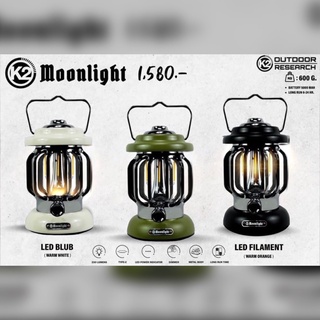 ตะเกียง K2 MOONLIGHT VTG LED LANTERN ชุดสีผลิตจากโลหะ มี 3 สี ดำ เขียว ครีม มี ไฟLED แสดงระดับ BATTERY