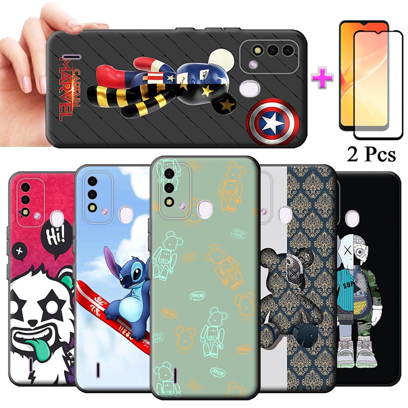 2 IN 1 ITEL P37 Vision 2S P651L P651W พร้อมเซรามิคป้องกันหน้าจอโค้งฟิล์มนิรภัย