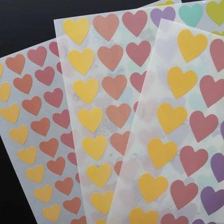 สติ๊กเกอร์พาสเทล Sticker Pastel (หัวใจ) คละขนาดได้ ไม่มีขั้นต่ำ