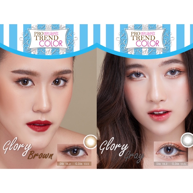 protrendcolor : คอนแทคเลนส์ รุ่น Glory brown / Glory gray