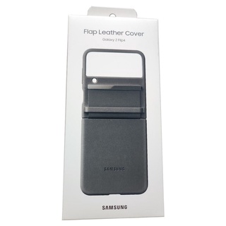 Samsung Official Galaxy Z Flip 4 Flap leather cover (Black), EF-VF721LBEGWW