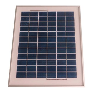 แผงโซล่าเซลล์ Polycrystalline 10W สำหรับชาร์จแบตเตอรี่ 12V - 18V