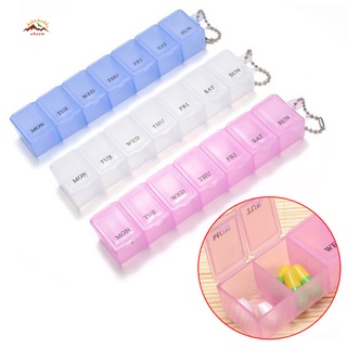 ราคาถูก 7 Days Weekly Tablet Pill Medicine Box Holder Storage Organizer Container Case Pill Box tiktok