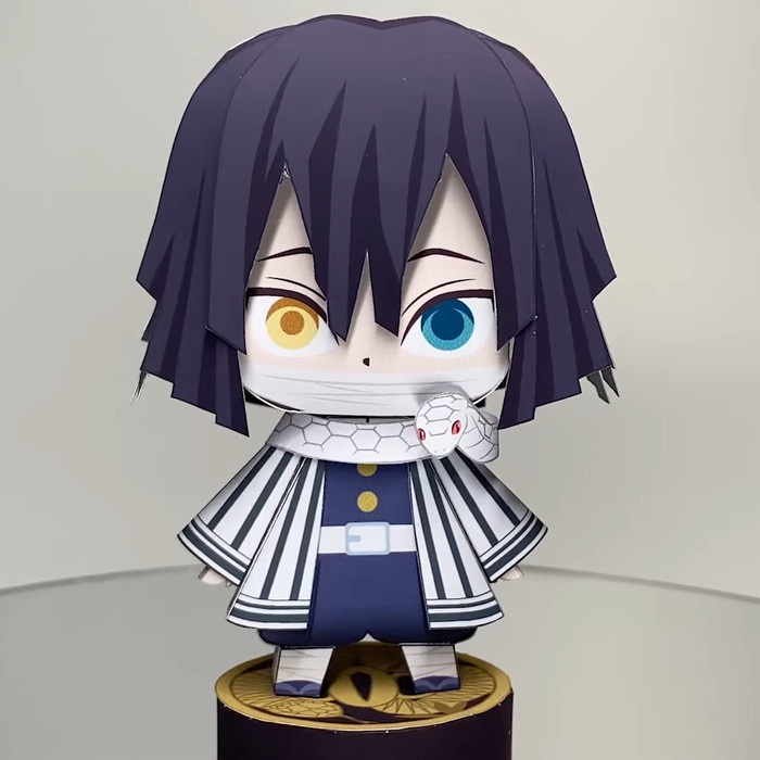Chibi Obanai Iguro Kimetsu No Yaiba Demon Slayer Papercraft