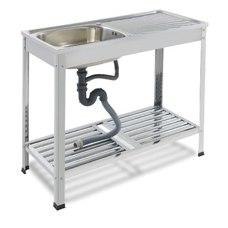 Sink stand FREESTANDING SINK 1B1D DYNA HOME FS-9643 JT STAINLESS STEEL Sink device Kitchen equipment อ่างล้างจานขาตั้ง ซ