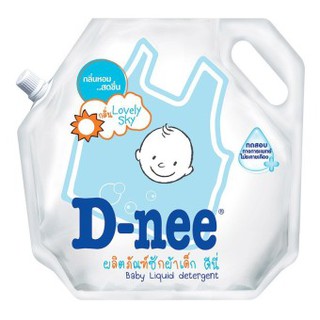 D-nee น้ำยาซักผ้าเด็ก ชนิดเติม ขนาด 1800 มล. แพ็ค 3 (สีฟ้า)