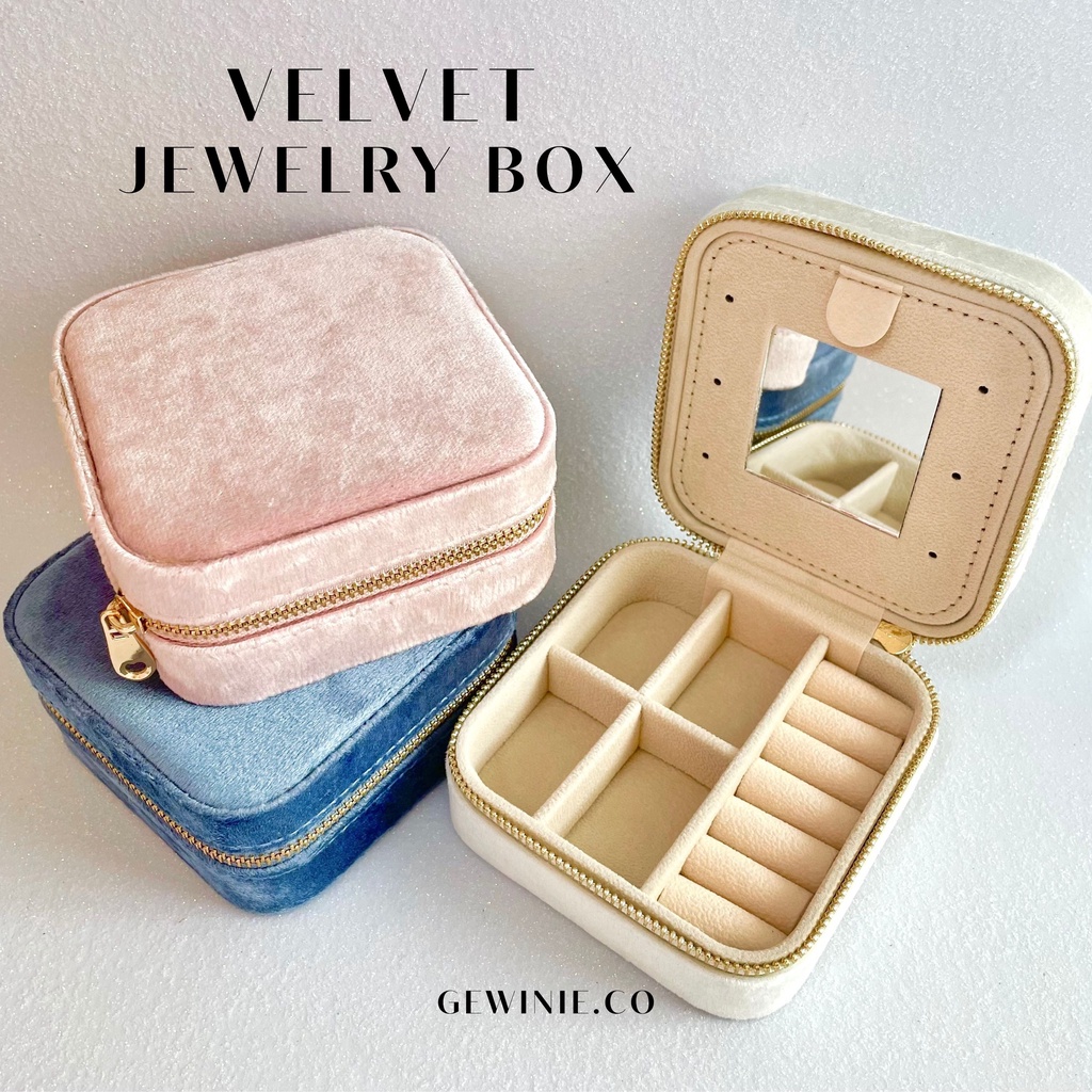 Gewinie.co - Velvet Jewelry box กล่องเก็บเครื่องประดับ