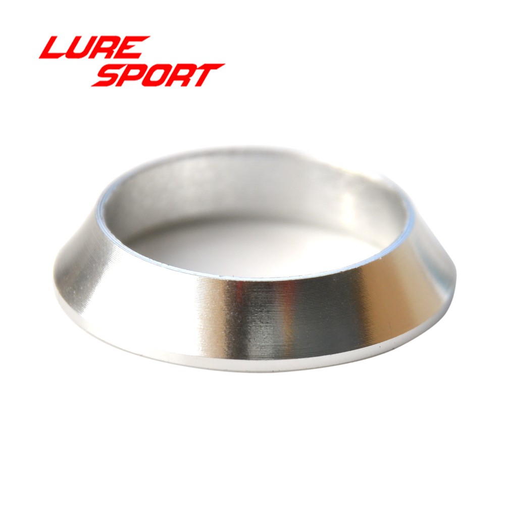 LURESPORT 5 ชิ้นลมตรวจสอบเงินเว้าแหวนอลูมิเนียมเบ็ดตกปลาอาคารส่วนประกอบซ่อม rod DIY อุปกรณ์เสริม