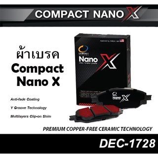 COMPACT NANO X (DEX-1728) ผ้าเบรคหน้า MAZDA3 (BM,BN) ปี2014-2018 / CX-3 ปี2015-ON / CX-30 ปี2020-ON