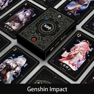 ไพ่โป๊กเกอร์ อเนกประสงค์ ลายเกม Game Genshin Impact Shen He Yun Jin Beelzebul Yae Miko Arataki Itto Dainsleif Creative Multi-purpose Playing Card แบบสร้างสรรค์