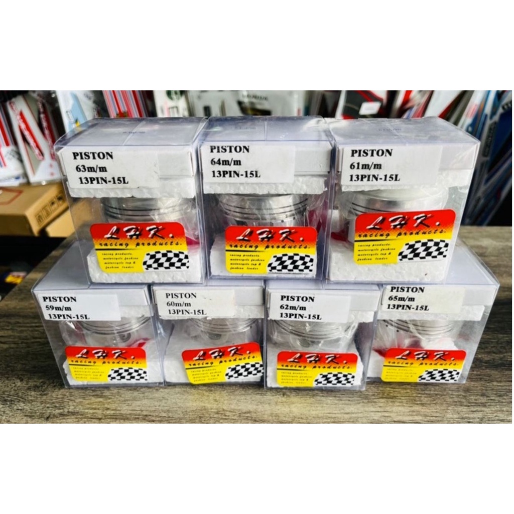 PISTON LHK PIN 13MM 15L // 59MM 53MM 55MM 56MM 60MM 62MM 65MM PISTONFI PIN13 PIN15 EX5 WAVE125 KRISS