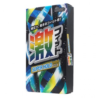 Jex Geki Super Hold Type ถุงยางอนามัย แบบผิวขรุขระ x2 ขนาด 52 มม. บรรจุ 1 กล่อง (8 ชิ้น)