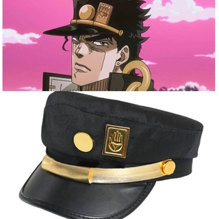 Bimaoxer หมวก Jojo  S Bizarre Adventure Jotaro Kujo Joseph Militaire Jojo + ป้าย Animatie Rond