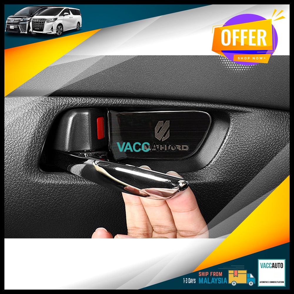 Toyota Vellfire / Alphard 30 Series มือจับประตูด้านในฝาครอบป้องกัน 2015-2023 GGH30 AGH30 AH30 ANH30 AYH30 Vacc Auto