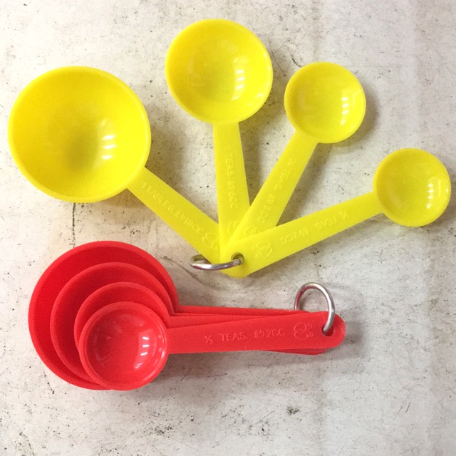 ช้อนตวง ช้อนตวงขนม 4ขนาด (คละสี)