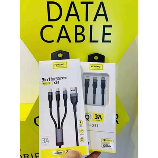 พร้อมส่งจากไทย  FONENG X51 3in1Fast ชาร์จ DATA CABLE