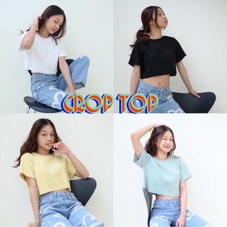 Crop top เสื้อครอป(ผ้าร่อง)