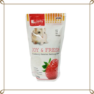 [พร้อมส่ง] jolly JOY &amp; FRESH 1kg.  ทรายอาบน้ำหนูแฮมสเตอร์ กลิ่นสตอเบอรี่ [COD]