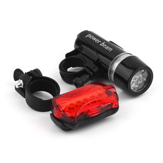 ไฟหน้าจักรยานกันน้ำ 5 LEDs + ไฟท้าย