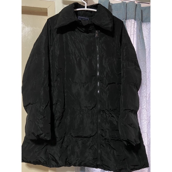 เสื้อโค้ทยาวกันหนาว แบรนด์ญี่ปุ่น (Coat) สีดำ มือสอง