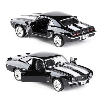 โมเดลรถยนต์เหล็ก สเกล 1:36 เปิดประตู โมเดลรถ(Chevrolet Camaro 1969 SS69)