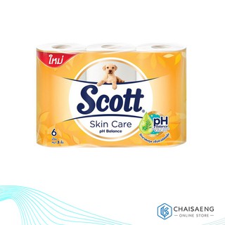 (แพ็ค 6 ม้วน) Scott Skin Care pH Balance สก๊อตต์ สกินแคร์ พีเอช บาลานซ์