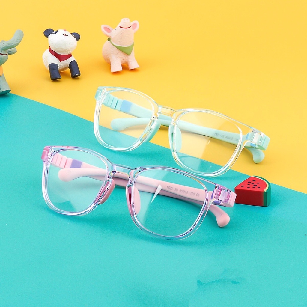 TRD26แว่นเด็ก แว่นตาเด็ก แว่นตากรองแสงสีฟ้าถนอมสายตาสำหรับเด็ก  เด็กอายุ 5-15 ปี