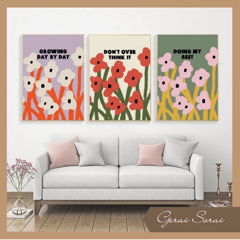 [ตกแต่ง WALL] FLOWER ART ABSTRACT WALL DECOR